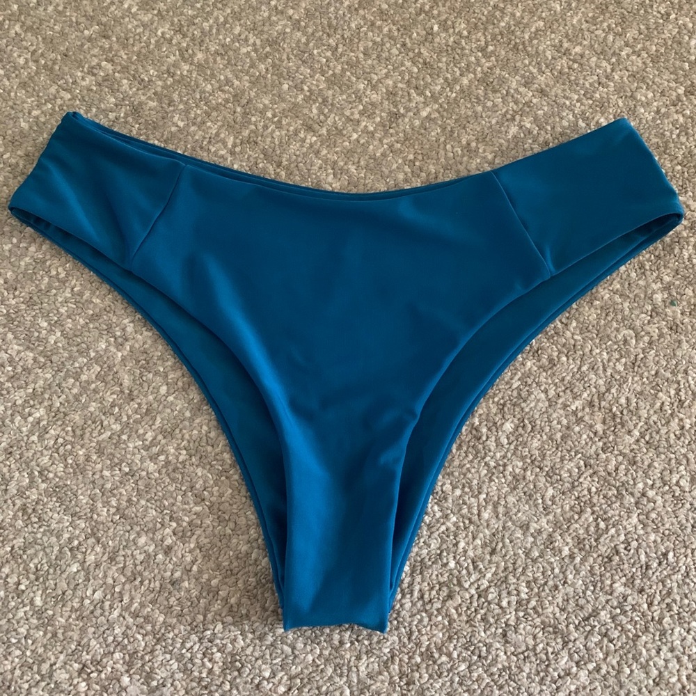 Shein Blue Bikini Bottom High Cut